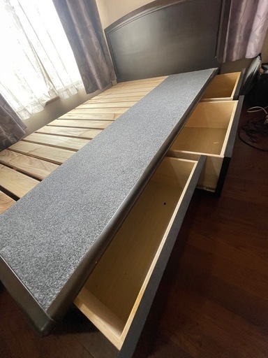 シモンズベッドセミダブル収納付き Mike シモンズ セミダブルベッド