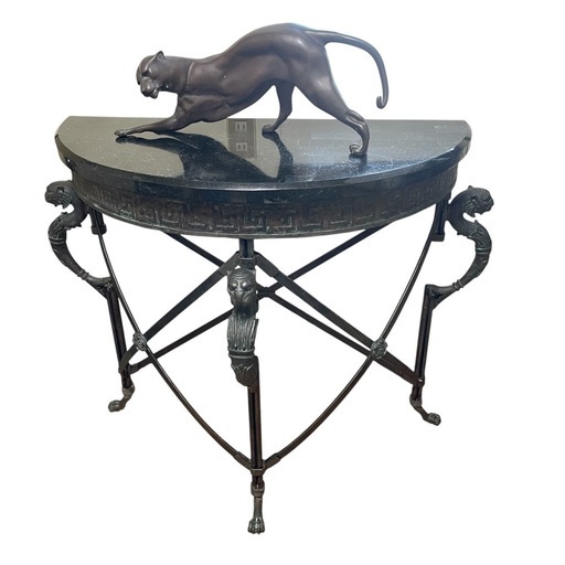 当時約50万円★コンソール アンティーク家具 MAITLAND-SMITH メートランドスミス 真鍮 大理石 テーブル