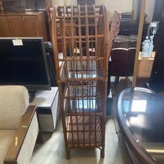 A2504-372 配送不可 ラタン製 チェスト 3段 キズ汚れ有りの画像