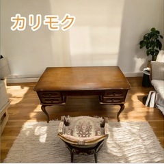カリモク 木製サイドボード  +椅子セット125*65*73