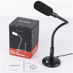 新品 未使用 【ELEGIANT】フロアマイク PCマイク テーブルマイク USBマイク　まとめ買い歓迎　卸ます　アマゾン引き上げ商品　倒産品　ネット商材　卸ます　転売　アマゾン引き上げ商品　卸し　問屋　倒産品　転売OK　ネット商材　アマゾン　商品　景品　コンペの画像