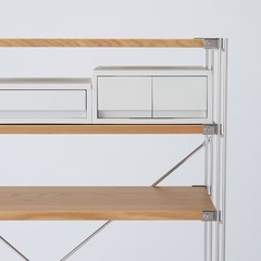 【2個セット】無印良品　ポリプロピレン 小物収納ケース 中 引出２個 ホワイトグレーの画像