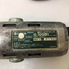 ss7488　日立工機 電気ディスクグラインダ G10SB1 100mm HITACHI 電動工具 研削 バリ取り 仕上げ さび落とし 切断 大工道具 DIY ディスクグラインダー 中古の画像
