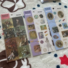 百均　ミュージアムシリーズ　シール　まとめ売りの画像