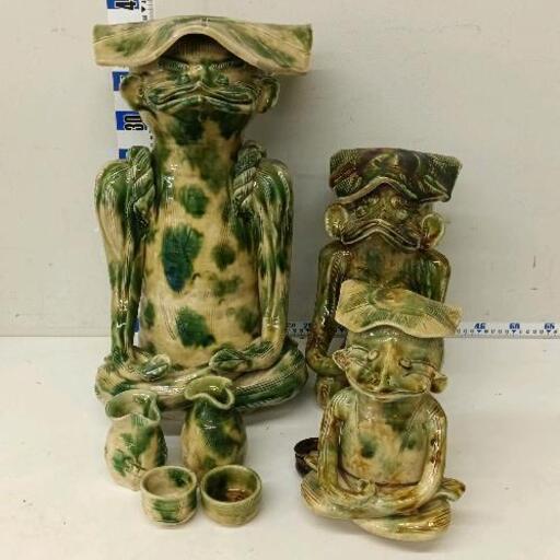 0416-187 陶器の河童の置物