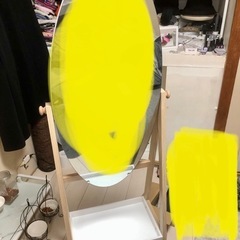 今週末まで値下げ　オシャレ　全身鏡　棚付き