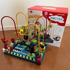 木のおもちゃ　交通こうえん　知育玩具　