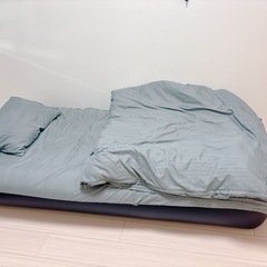羽毛布団セット、エアマットレス付き