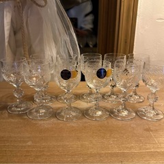 ボヘミアングラス　食前酒　ワンショット　冷酒　チェコスロバキア　11個
