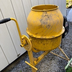 コンクリートミキサー お譲り者決定していますまぜ太郎 容量120L 混合練り上げ50L  の画像