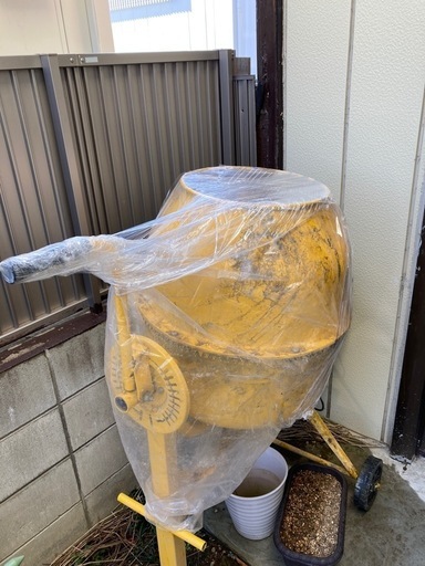 コンクリートミキサー お譲り者決定していますまぜ太郎 容量120L 混合練り上げ50L  
