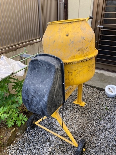 コンクリートミキサー お譲り者決定していますまぜ太郎 容量120L 混合練り上げ50L