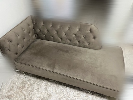 5/6〜11で取引できる方　LOWYA 2人掛け カウチソファ　ベルベット調