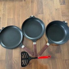 「新品未使用」マル球産業　3点フライヤー/フライパン