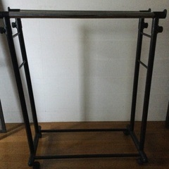 組み立て式ハンガーラック　2段式の画像