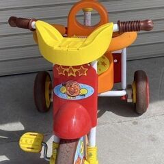 アンパンマン　３輪車　アシスト付　ノーパンクタイヤ　引き取り：田川郡香春町の画像