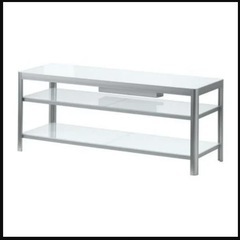 IKEA テレビボード　テレビ台　ガラス×アルミニウム