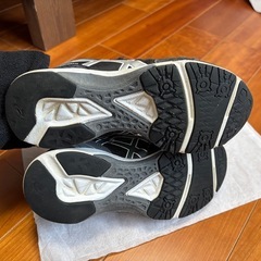 ASICS レーザービーム スニーカー 黒×白 21cm 使用感あり】の画像