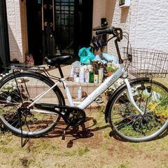 26インチ6段変速自転車シティサイクル軽快車整備済み
