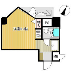 1ワンルーム ☆5/16 プロフ必読☆審査 初期費用 保証人無で...