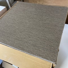 ❐【17枚】和風タイルカーペット(グレー)500×500×10