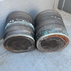 【ジャンク】火鉢2個セット　銅製か真鍮製かわかりません。の画像