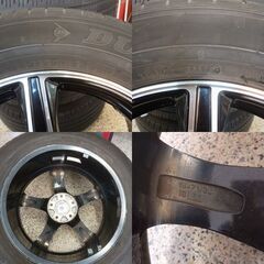 225/60R18 DUNLOPﾀｲﾔ＆ﾌﾞﾘﾁﾞｽﾄﾝBALMIUMｱﾙﾐ4本の画像