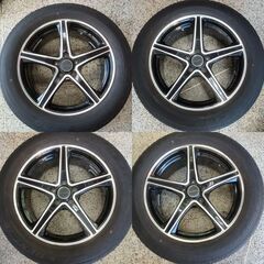 225/60R18 DUNLOPﾀｲﾔ＆ﾌﾞﾘﾁﾞｽﾄﾝBALMIUMｱﾙﾐ4本の画像