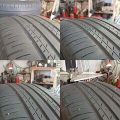 225/60R18 DUNLOPﾀｲﾔ＆ﾌﾞﾘﾁﾞｽﾄﾝBALMIUMｱﾙﾐ4本の画像