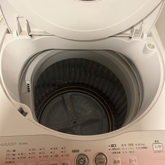 シャープ洗濯機 6kg 2012年製の画像