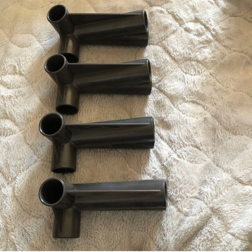 プラスチックパイプ継手セット ダークグレー