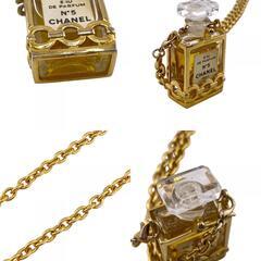 シャネル CHANEL ネックレス 香水瓶 チェーン ゴールドの画像