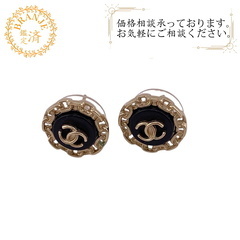 シャネル CHANEL ピアス ココマーク A18K ブラック
