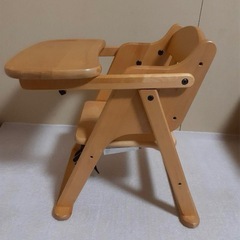 木製 折りたたみ式 ベビーチェアの画像