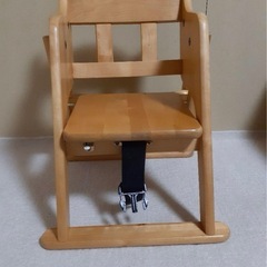 木製 折りたたみ式 ベビーチェアの画像