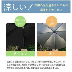 【新品・未使用】完全遮光 折りたたみ 自動開閉 日傘（ホワイト）の画像