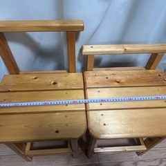 ハンドメイド　椅子　2点セット　の画像