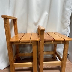 ハンドメイド　椅子　2点セット　の画像