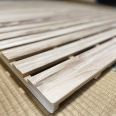 【決まりました】三つ折りすのこマット/天然木桐材(無塗装）の画像