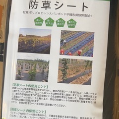 新品未使用　除草シート　1✖️10m 固定ピン付き