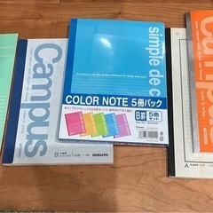 未使用キャンパスノート他10冊での画像