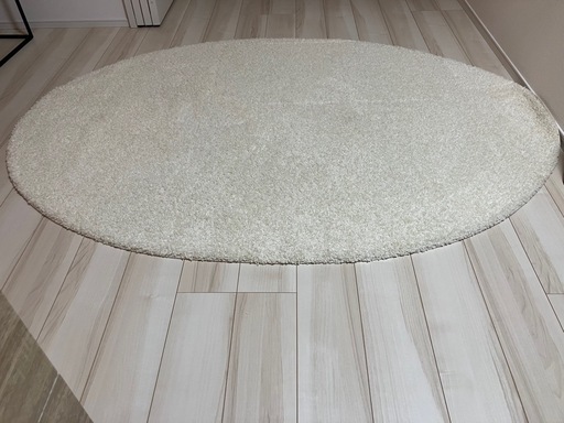 ✨ウール ラグ　エクリュ色　未使用　ジャスパー✨ ウール ラグ エクリュ色 未使用 ジャスパー