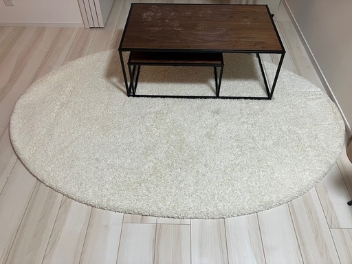 ✨ウール ラグ　エクリュ色　未使用　ジャスパー✨ ウール ラグ エクリュ色 未使用 ジャスパー