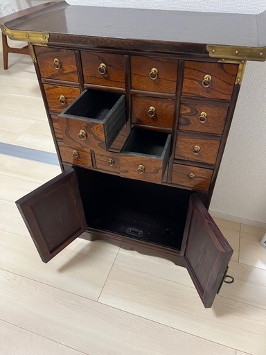 GMIS133○中国美術 キャビネット インテリア アート 薬棚 収納家具 飾り