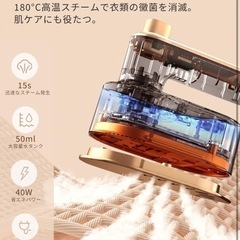 【未使用】小型アイロン 衣類スチーマー スチームアイロン 小型 軽量の画像