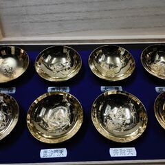 （ご予約済p ）(中古)七福神金杯24KGP 盃8セットの画像