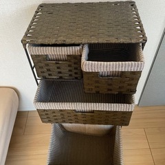 【お譲り決定】収納ラック　ブラウンの画像