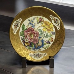 ドイツ フッチェンロイター金彩絵皿　直径25cm ヨーロッパクラ...