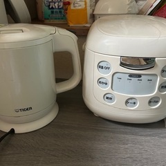 【500円まとめて】TIGER 電気ケトル＋炊飯器（多機能タイプ...