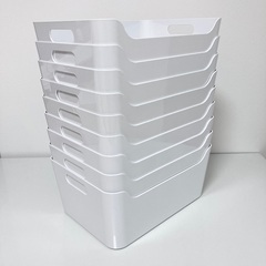 IKEA 収納10点セット ヴァリエラ大9個＆クッギス1個 ホワイトの画像